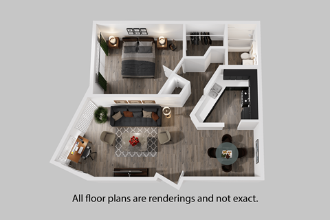 bedroom floor plan an in 3d